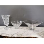 Two Waterford crystal vases