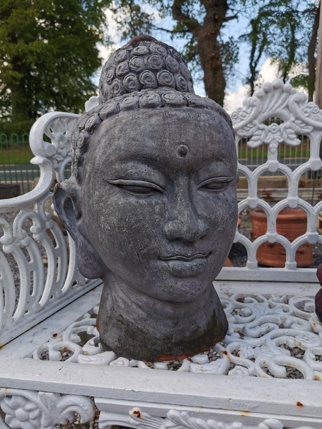 Teracotta Buddha head.