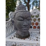Teracotta Buddha head.