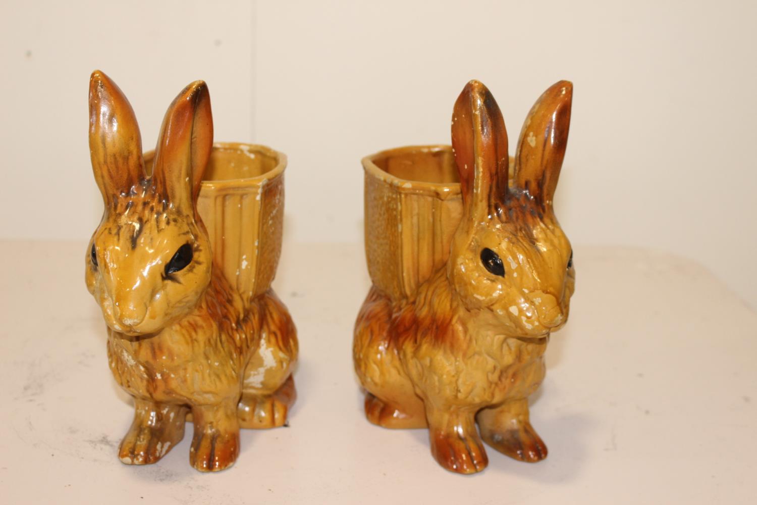 Pair of terracotta models of rabbits - Image 2 of 2