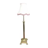 19th. C. brass standard lamp