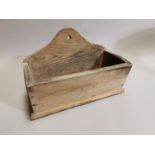 19th. C. Irish pine candle box