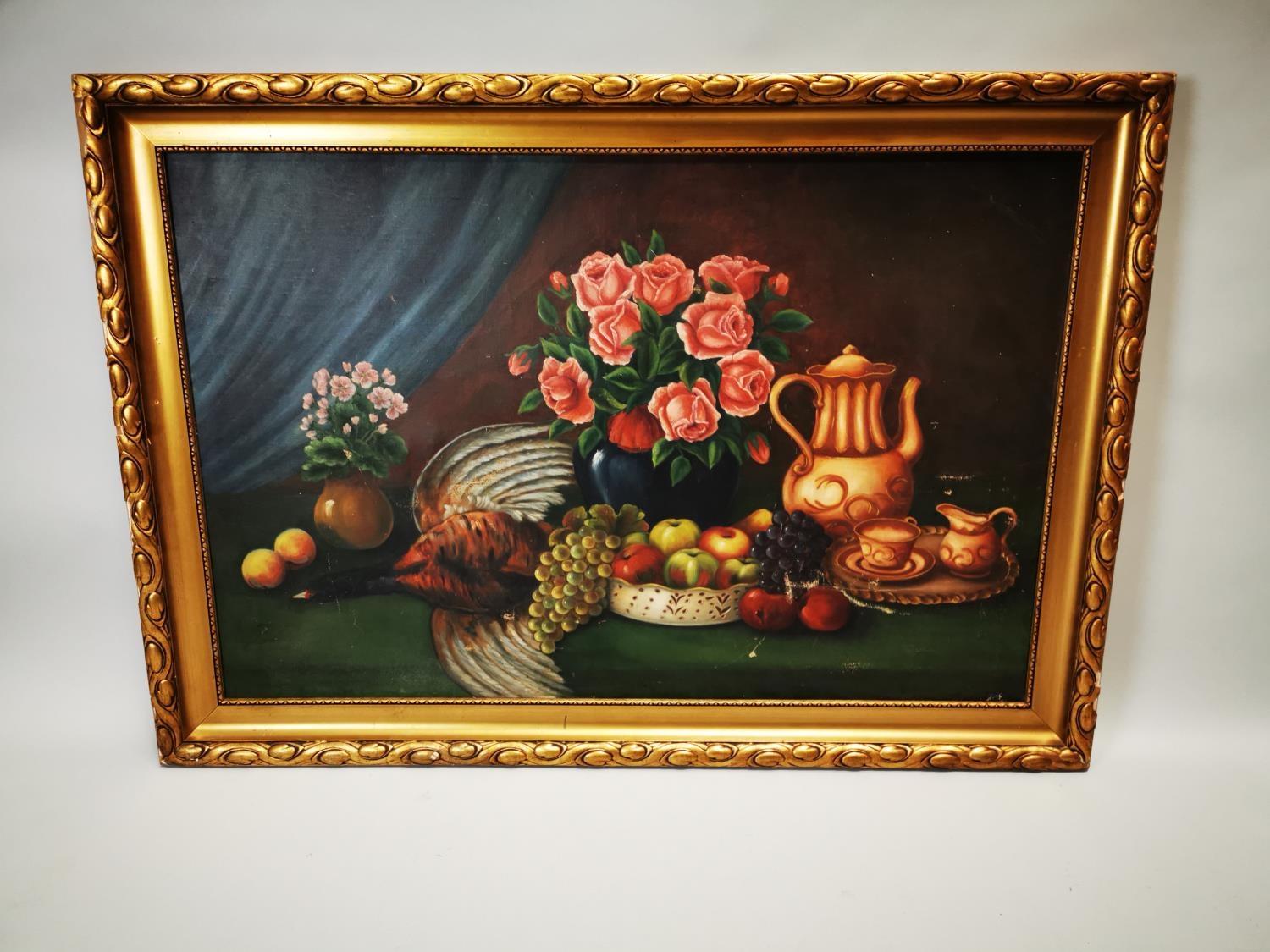 Early 20th. C. Oil on canvas Still Life - Image 2 of 7