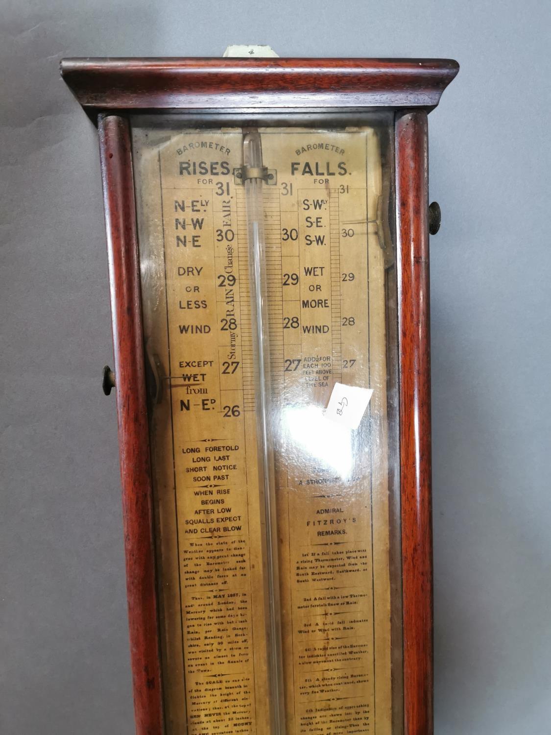 19th. C. mahogany Fitzroy barometer - Image 2 of 3