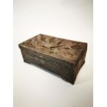 19th C. embossed bronzed spelter box