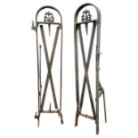 Pair of Georgian wrought iron gate posts