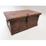 18th. C. oak carpenter's tool trunk.