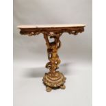 Decorative giltwood console table