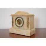Onyx marble mantle clock