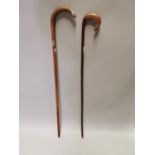 Two 19th. C. walking sticks