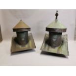 Rare pair of 19th. C. copper vents