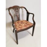 19th. C. mahogany parlour chair