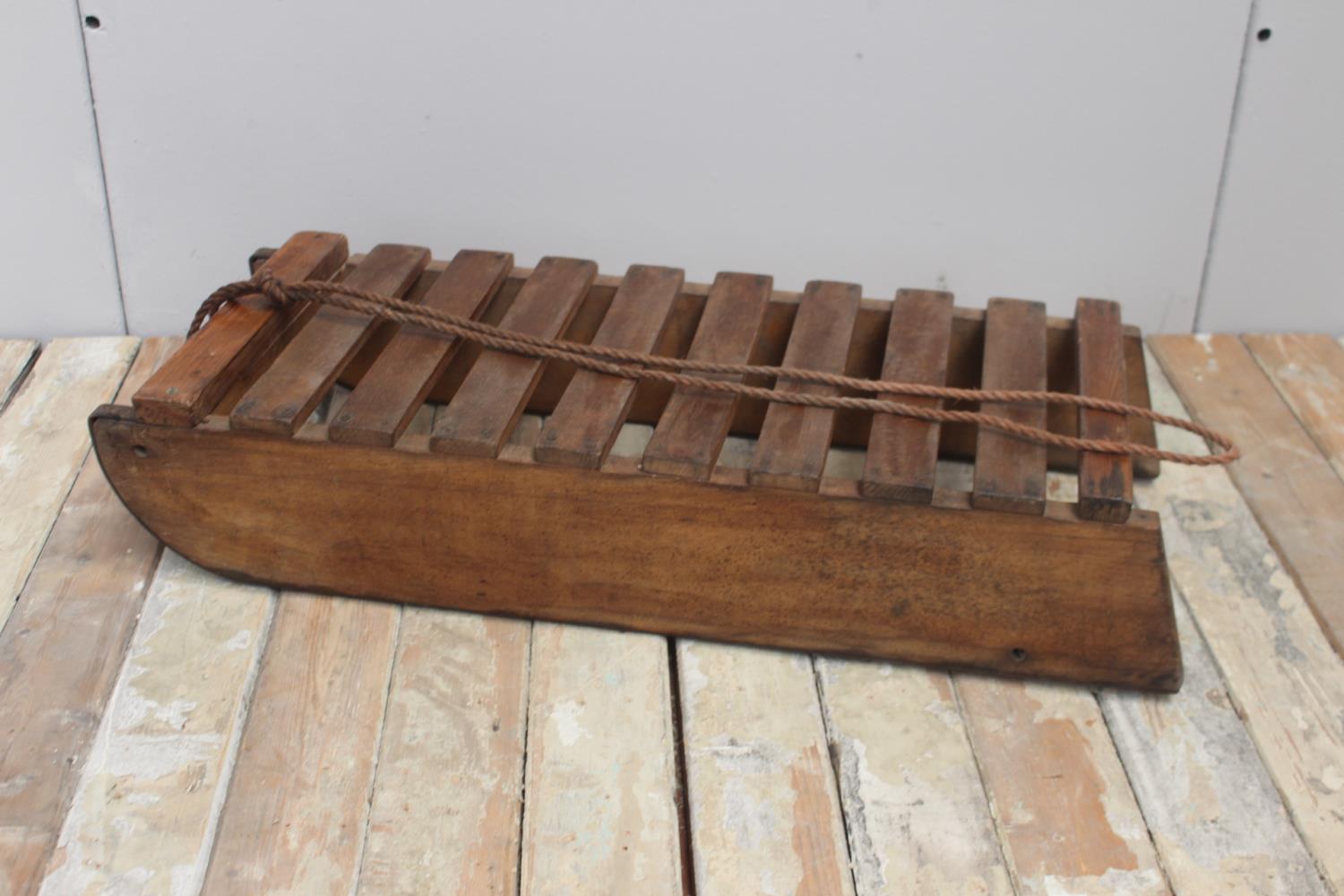 Wooden child's sleigh