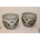 Pair of Oriental ceramic pots