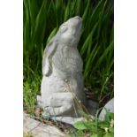 Moulded Stone model of a seated Hare.