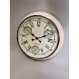 Vintage style World Time metal clock