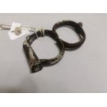Pair of late 19th. C. R.I.C. handcuffs