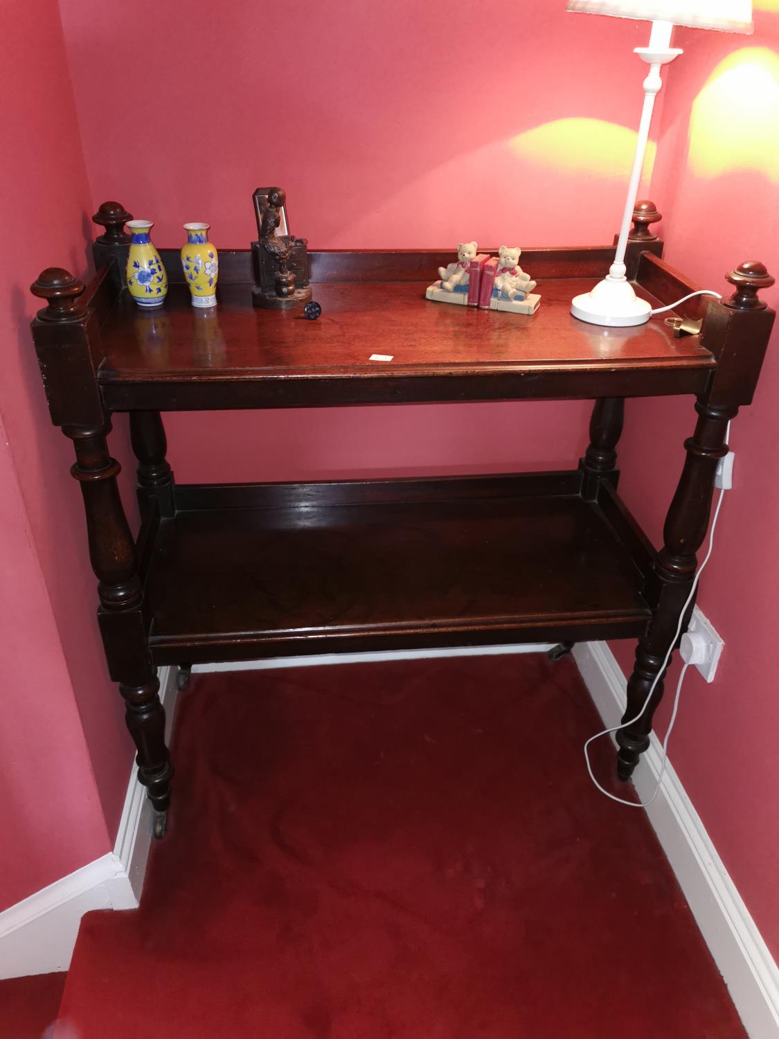 19th. C. mahogany two tier dumb waiter