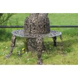 Decorative bronzed aluminium tree bench