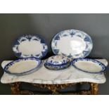 Misc lot of blue and white serving plates