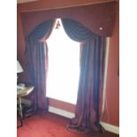 Two pair of good quality curtains with pelmets