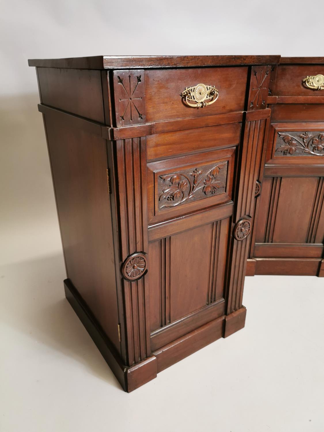 Pair of Edwardian mahogany bedside lockers - Image 2 of 8