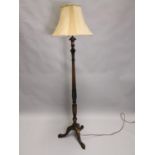 Edwardian mahogany standard lamp