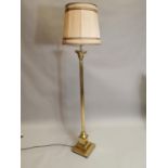 Brass standard lamp