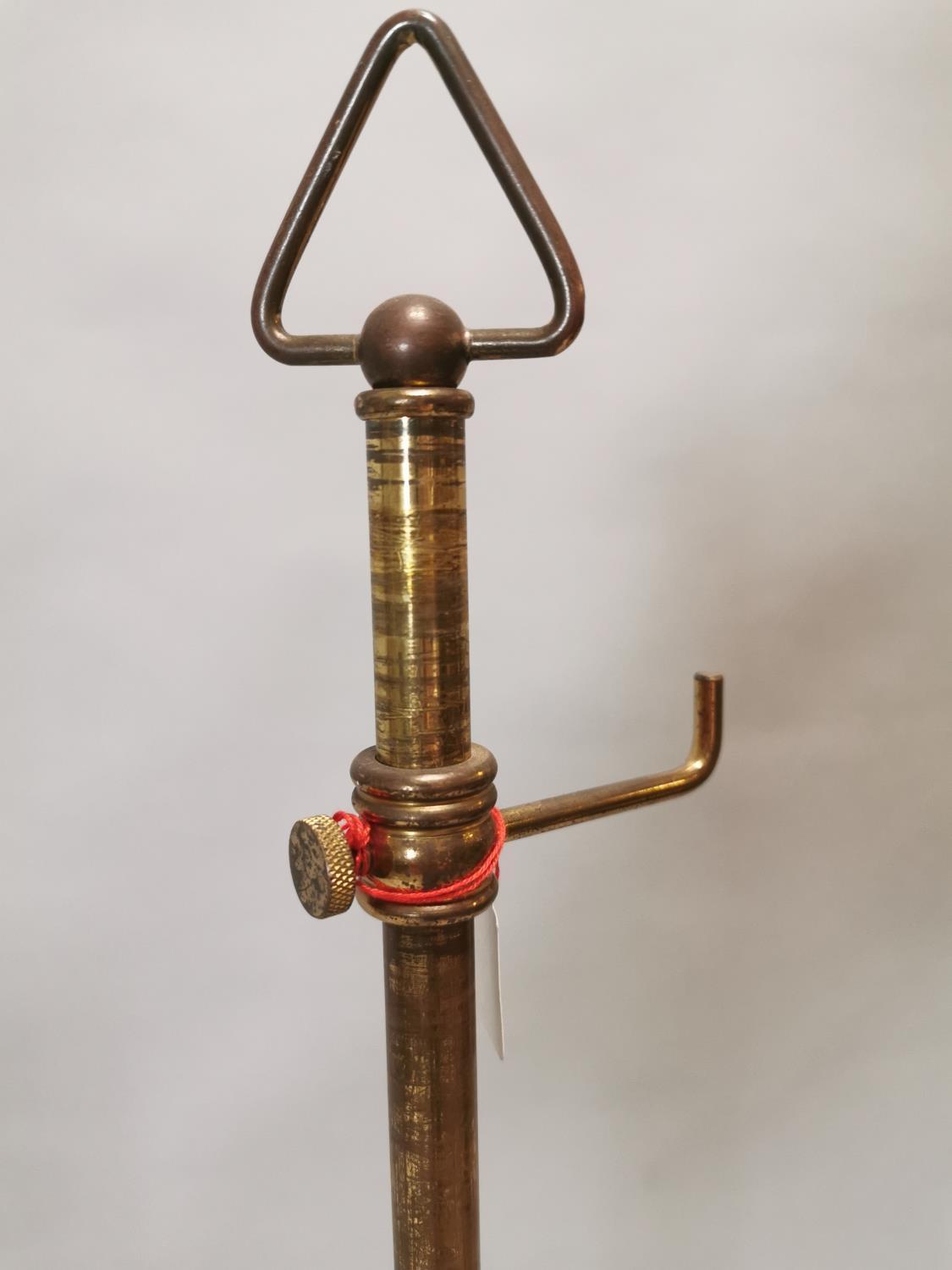 Two early 20th C. brass haberdashery shop hat stands - Image 5 of 8