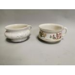 Two early 20th C. ceramic chamber pots