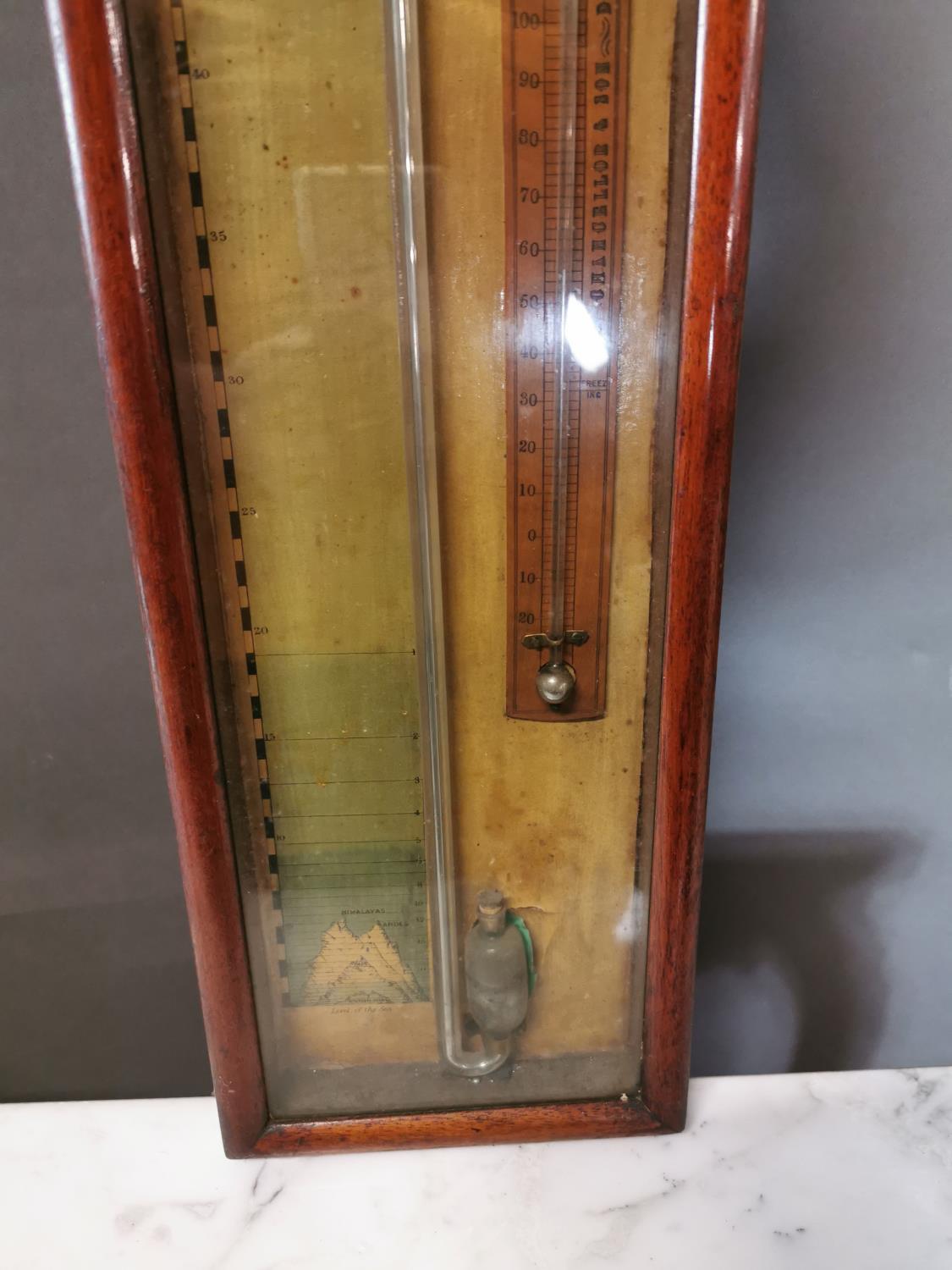 19th. C. mahogany Fitzroy barometer - Image 3 of 3