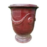 Single Glazed terracotta Anduze urn