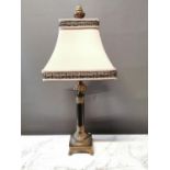 Bronzed metal table lamp