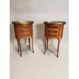 Pair of kingwood bedside lockers