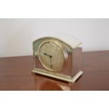 Silver plated mantle clock
