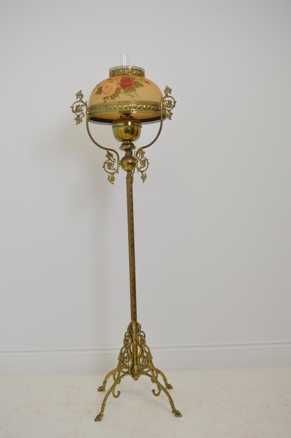 Good quality brass standard lamp