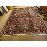 Persian hand knotted carpet square