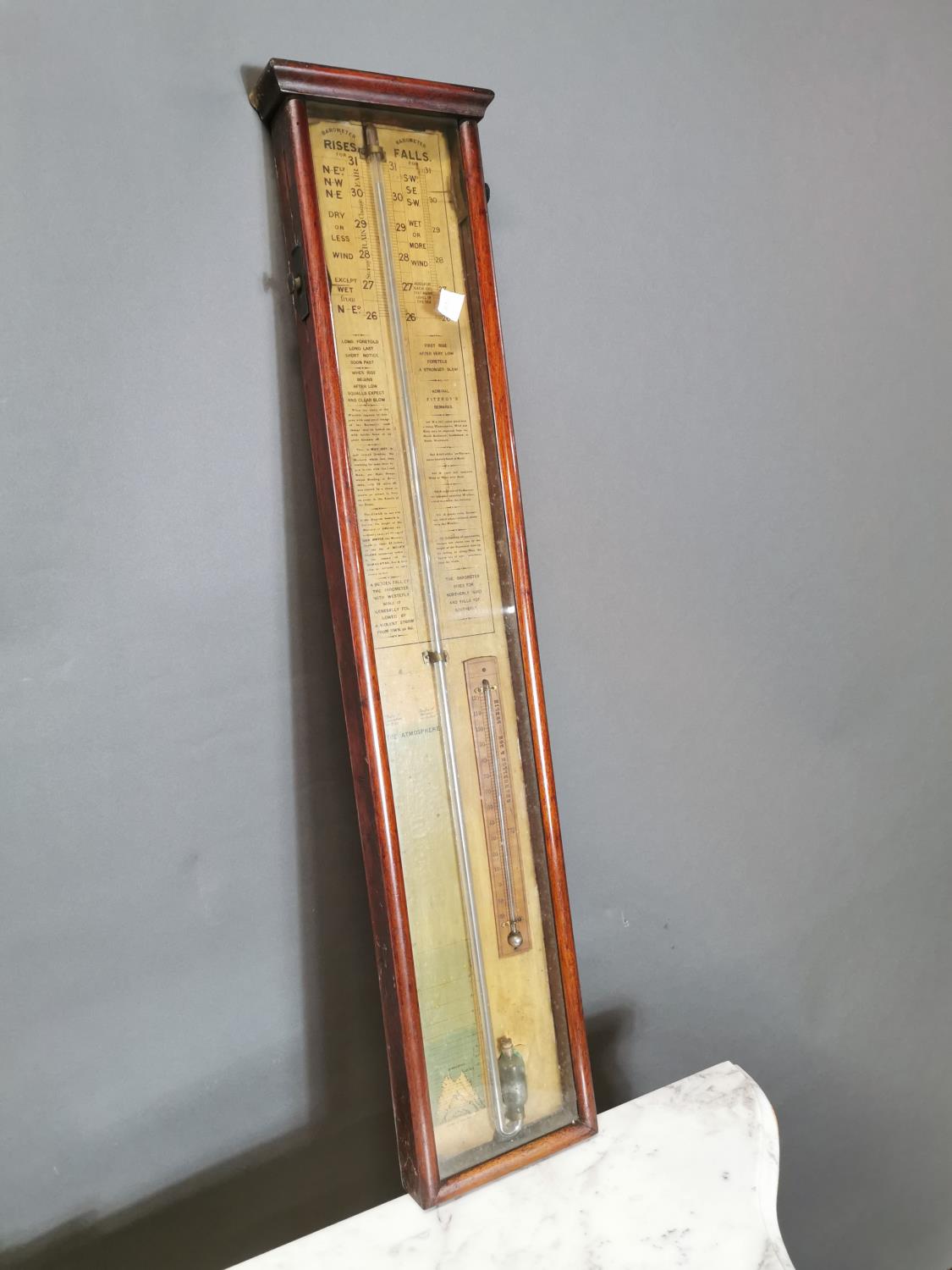 19th. C. mahogany Fitzroy barometer