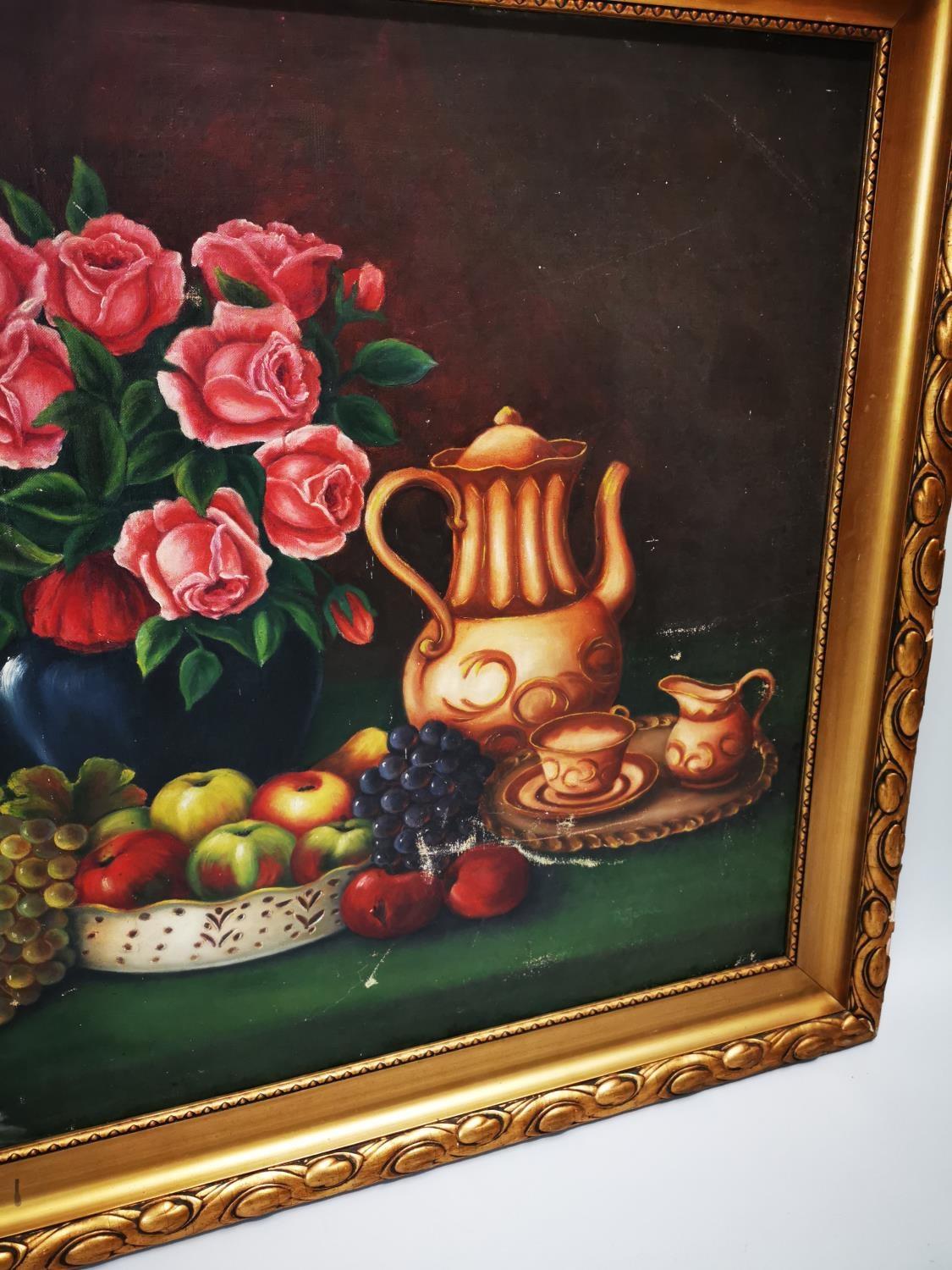 Early 20th. C. Oil on canvas Still Life - Image 4 of 7