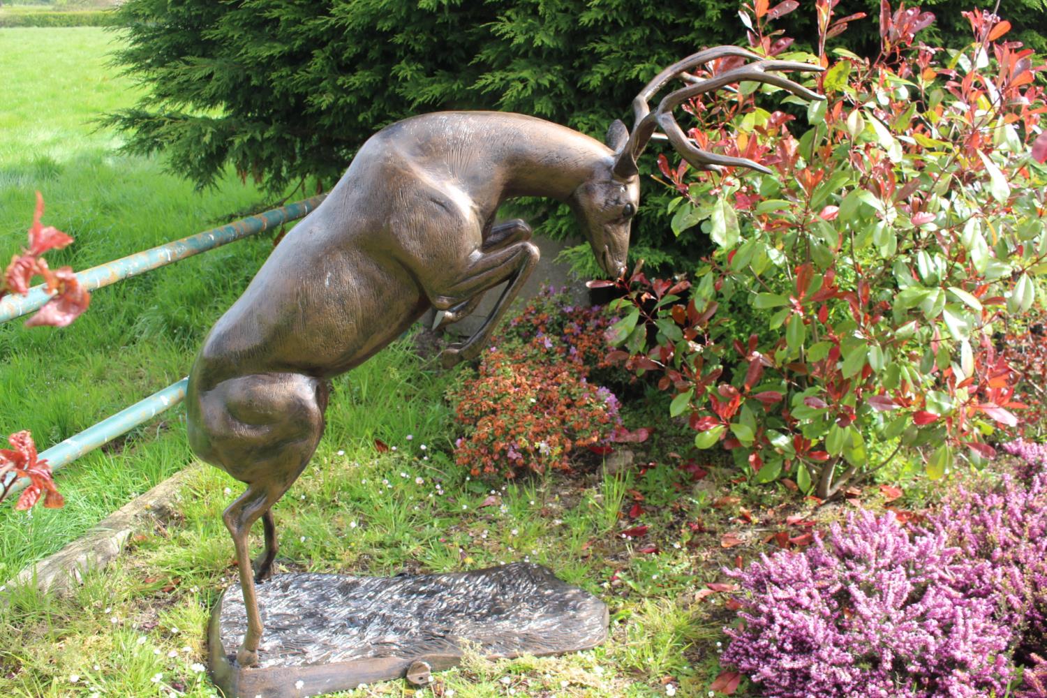 Bronzed aluminium model of a Rutting Stag