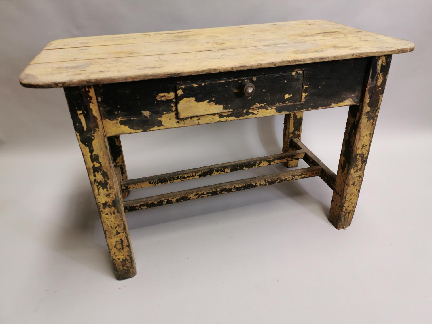 19th. C. painted pine side table