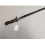 Early 20th. C. rifle bayonet,