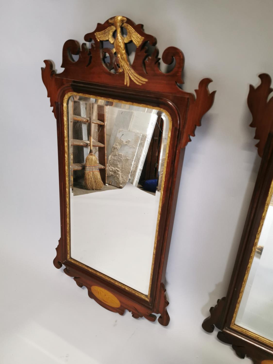 Pair of Edwardian wall mirrors - Image 6 of 7