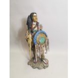 Resin model of an Indian Chief.