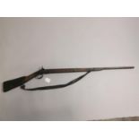 19th. C. French percussion cap rifle.