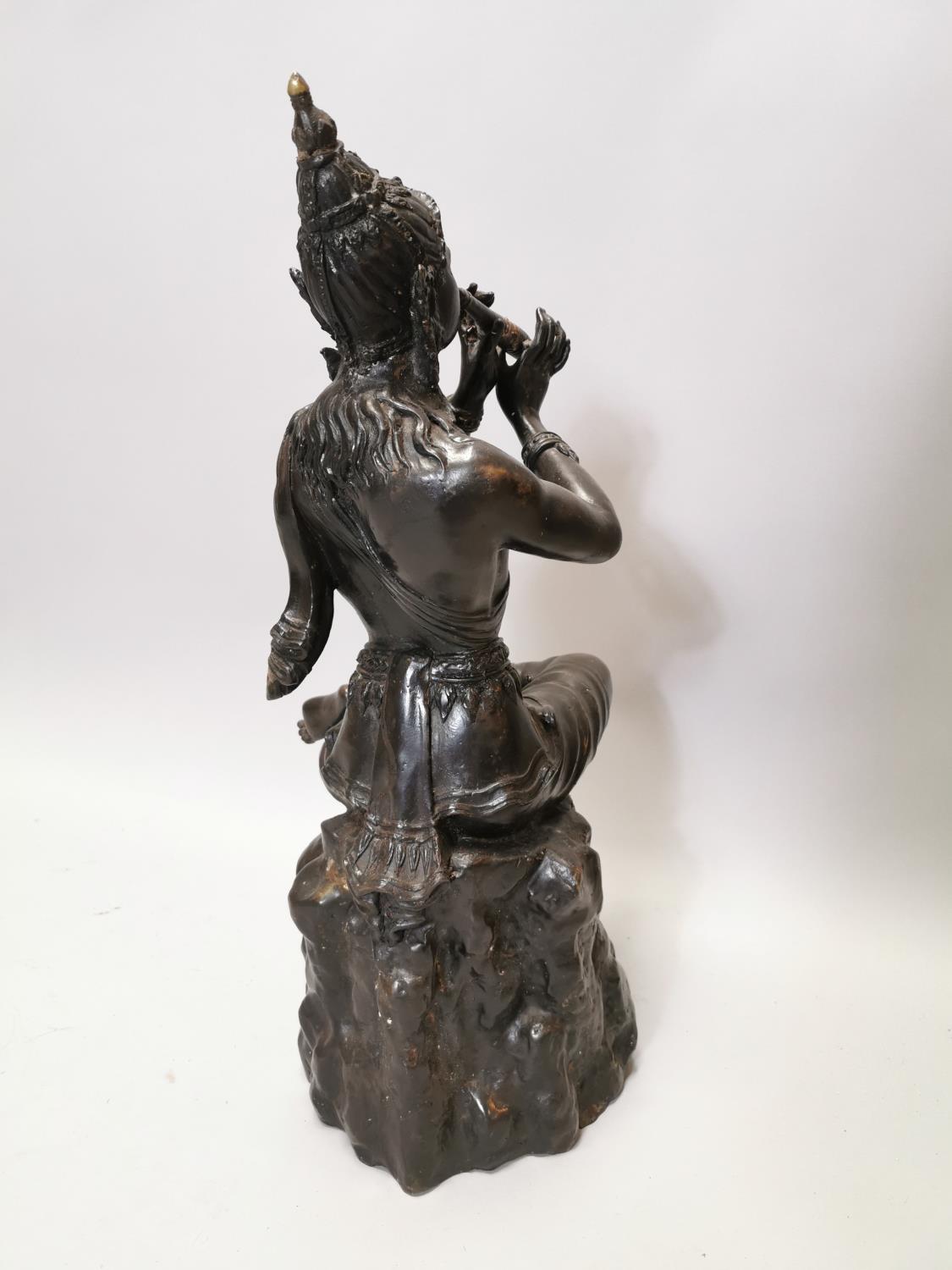 Bronze figure of oriental deity - Image 7 of 7