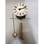 Brass and metal skeleton clock.