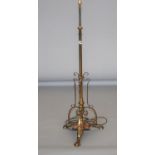 Arts and Crafts copper and brass telescopic standard lamp 50 W x 150 H
