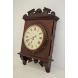 Large Dublin GPO clock in mahogany architectural case 80W 123H 20D