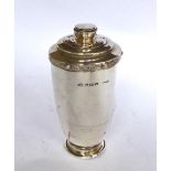 Plain U shape silver sugar caster with Celtic border Height: 5 ¼” Weight: 5ozs. Birmingham 1937 by